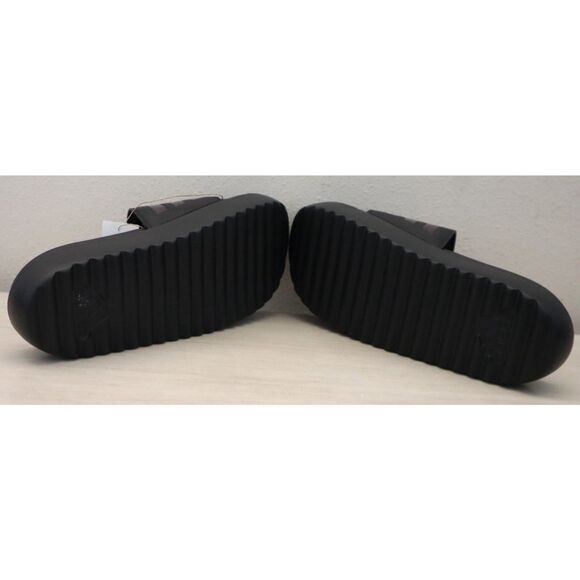 Adidas JI4745 Women Sz 11B Black/Aurora Metallic Adilette Platform Slide Sandals - Picture 4 of 12